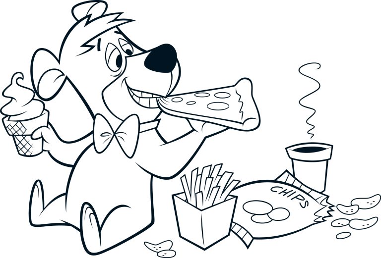 Yogi Bear coloring page 4