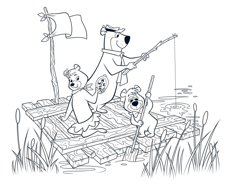 Yogi Bear coloring page 14
