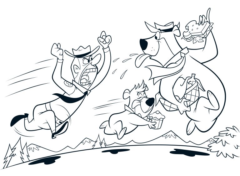 Yogi Bear coloring page 15