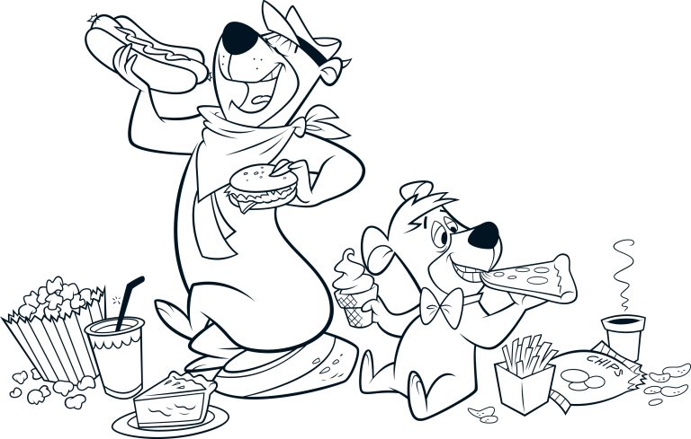 Yogi Bear coloring page 16