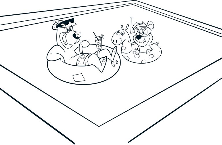 Yogi Bear coloring page 18
