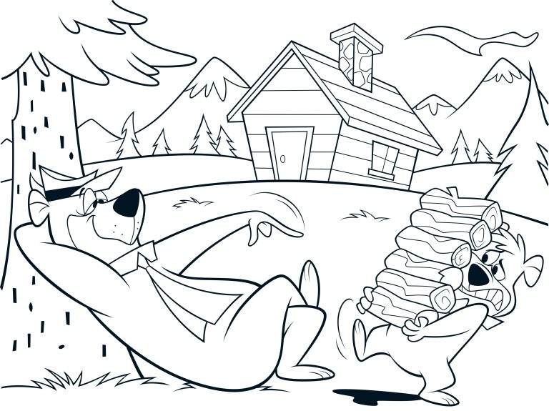 Yogi Bear coloring page 21
