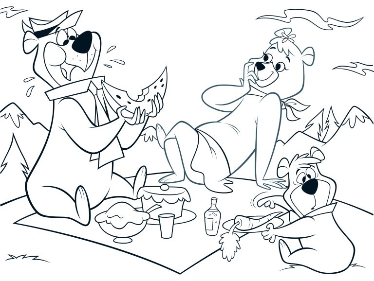 Yogi Bear coloring page 22
