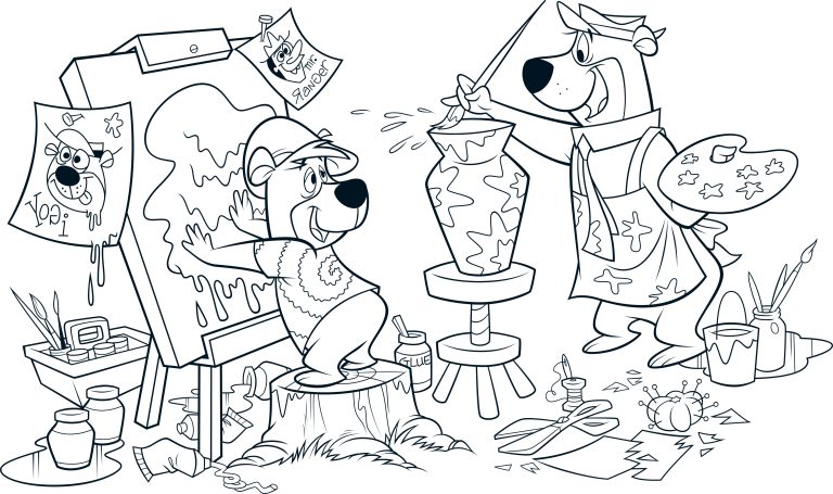 Yogi Bear coloring page 25