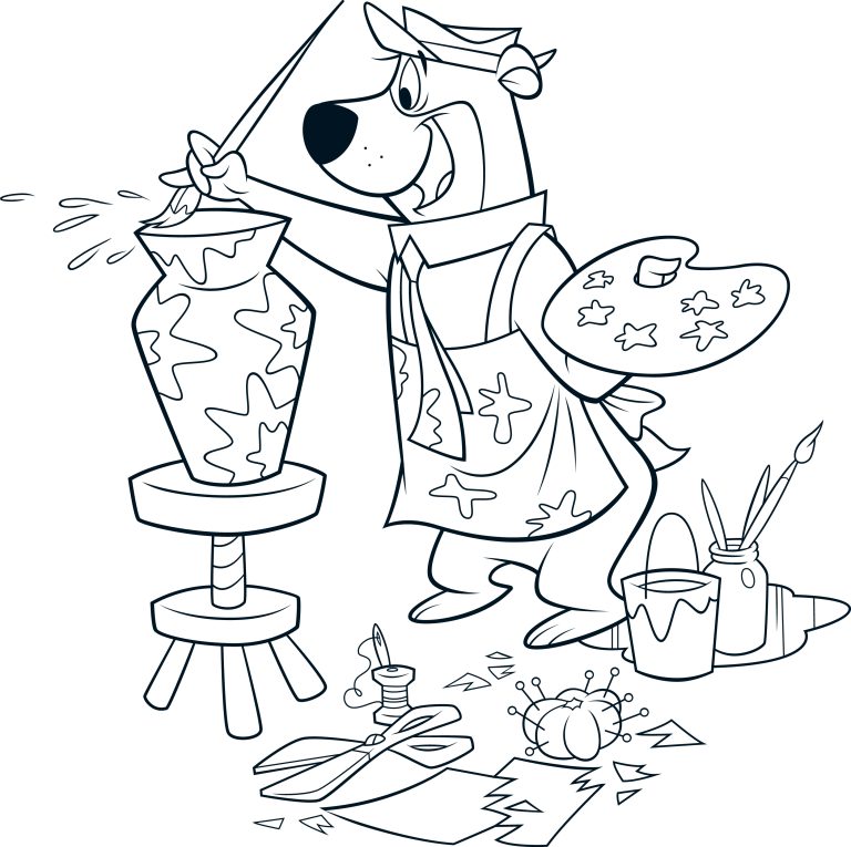 Yogi Bear coloring page 8