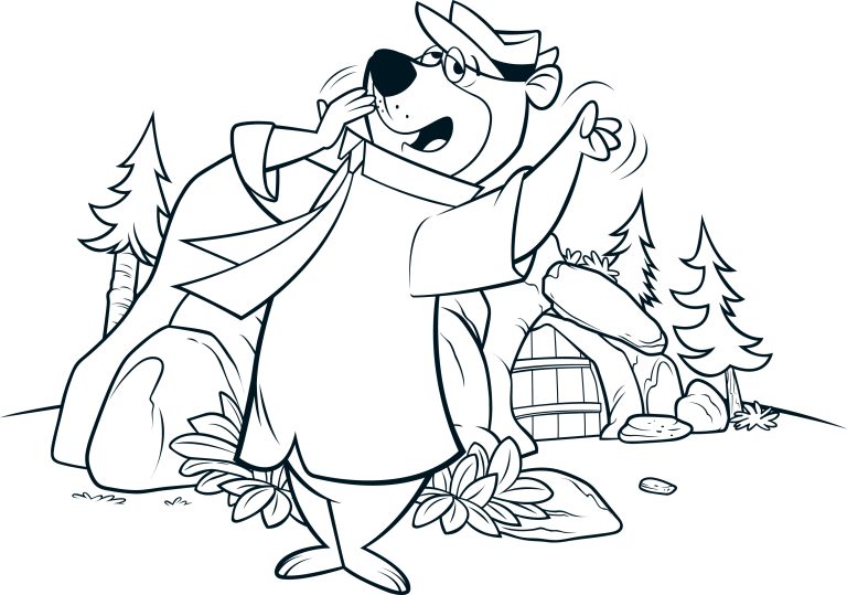 Yogi Bear coloring page 10