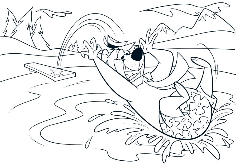Yogi Bear coloring page 17